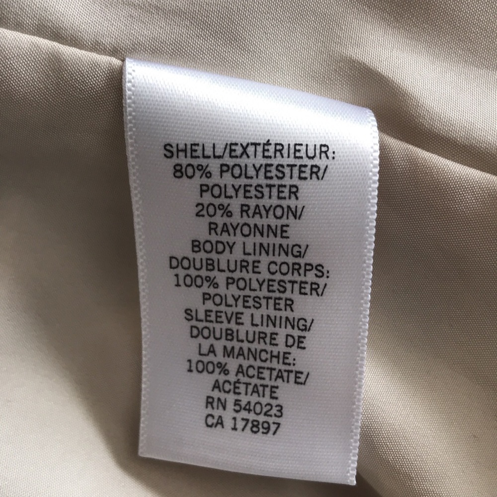 Banana Republic Factory Wheat Tailored Blazer Size 2 Neutral Workwear - Picture 8 of 8